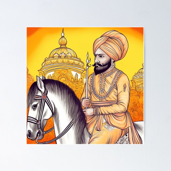Guru Gobind Singh Ji Canvas Painting - Divine Reflections – Kotart
