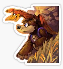 Bear and Bird chasing the sun Sticker