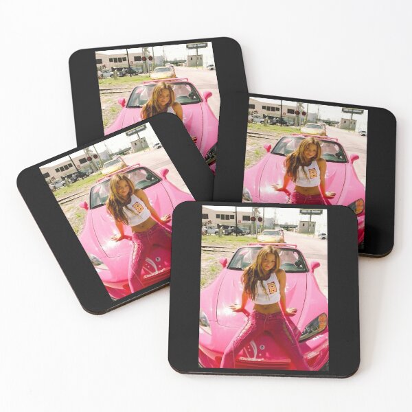 Item preview, DEVON AOKI PINK RACE CAR POSTER designed and sold by CatinaReicher.