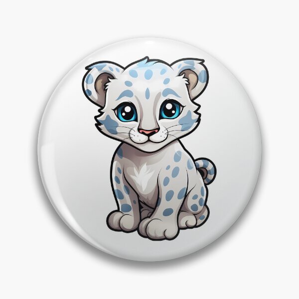 Item preview, Cute Little Snow Leopard, Cartoon Style designed and sold by Vansky-Art.