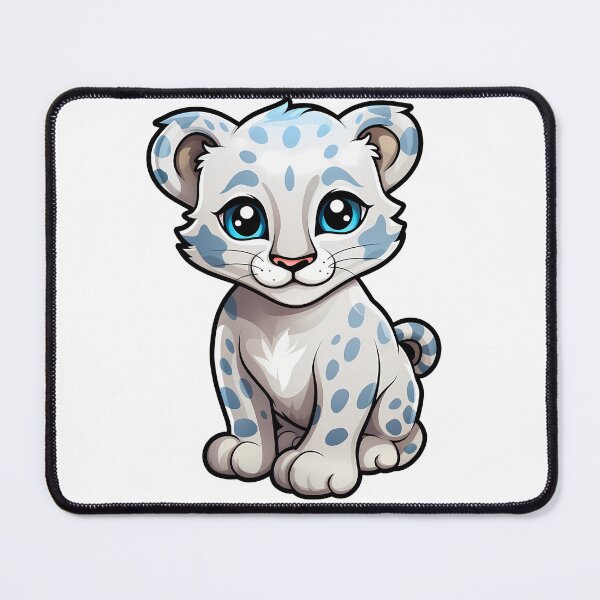 Item preview, Cute Little Snow Leopard, Cartoon Style designed and sold by Vansky-Art.