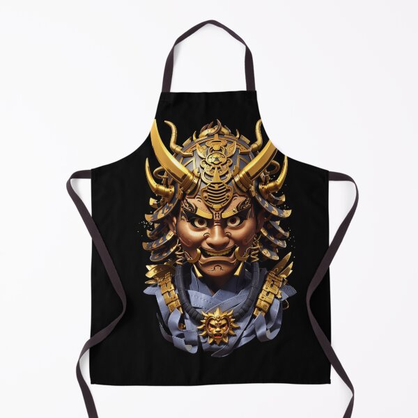 Item preview, Oni Samurai Mask Gold designed and sold by TrendyPalette.