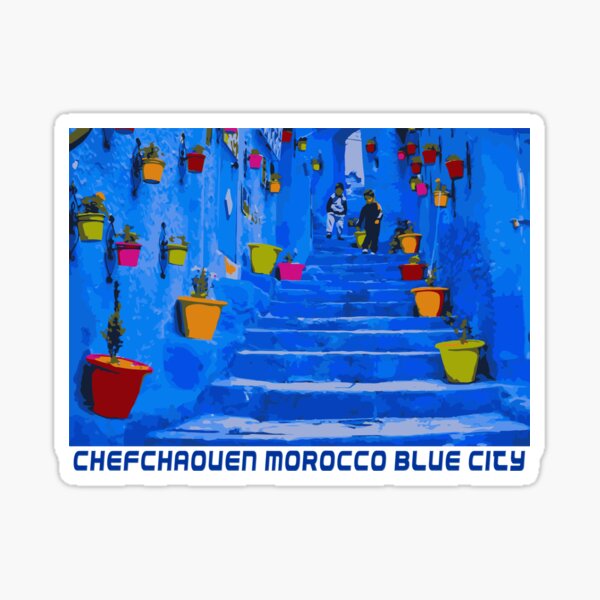 chefchaouen city Sticker
