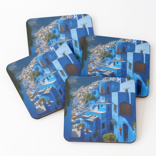 Item preview, Chefchaouen: A Vibrant Journey in Digital Art designed and sold by Ceemko's Vintage Corner.