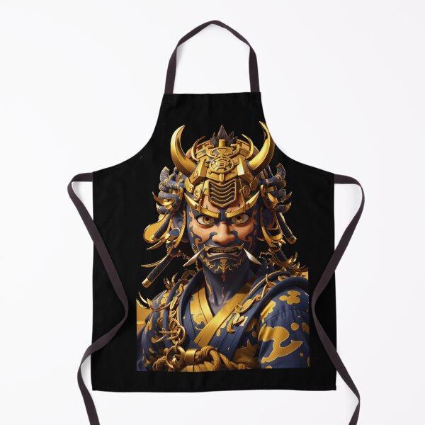 Item preview, Oni Samurai Mask Gold designed and sold by TrendyPalette.