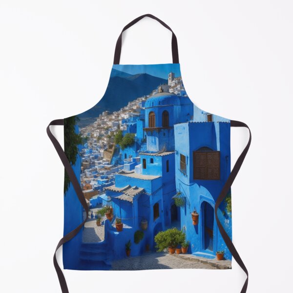 Item preview, Chefchaouen: A Vibrant Journey in Digital Art designed and sold by Ceemko's Vintage Corner.
