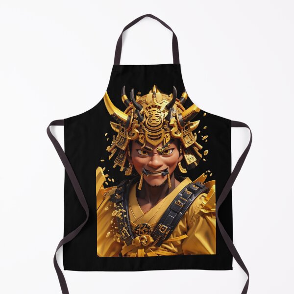 Item preview, Oni Samurai Mask Gold designed and sold by TrendyPalette.