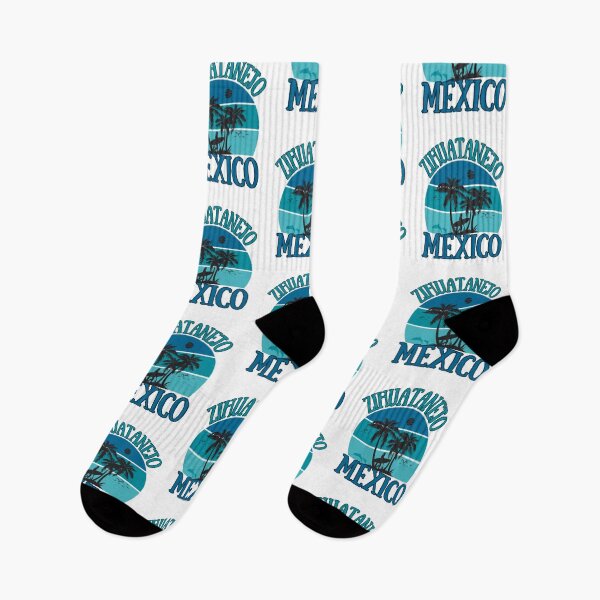 Item preview, Zihuatanejo Mexico Vintage Sunset, Surfer and Palm Trees Design designed and sold by RektRepublic.