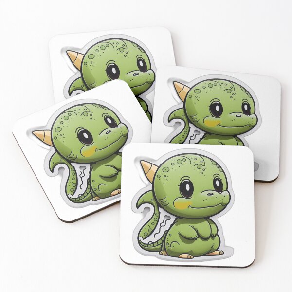 Item preview, Playful Green Baby Animation Dinosaur Art - Cute and Colorful Design for Kids designed and sold by artblocksai.