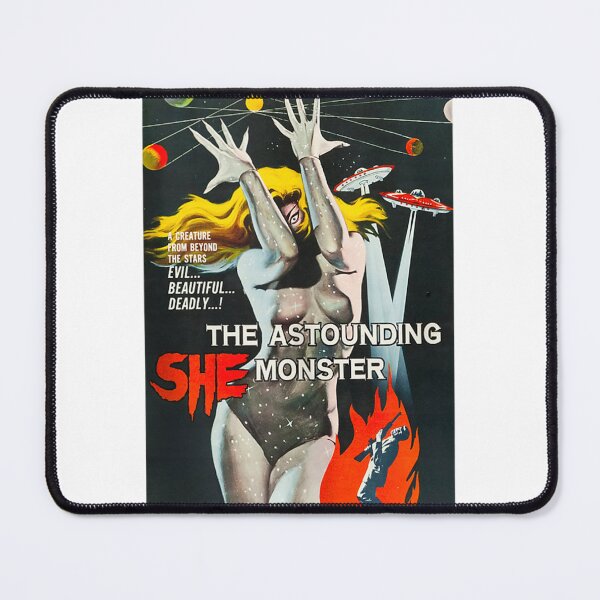 Item preview, Sexy Blonde Classic Halloween Monster Poster Horror Movie designed and sold by JohnBlunte.