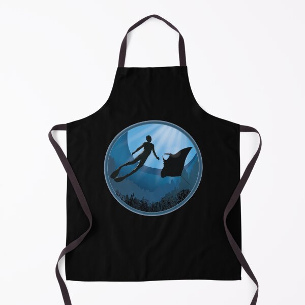 Item preview, Diver with Mantaray - Scuba Diving Free Diving designed and sold by TheInkElephant.