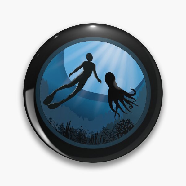 Item preview, Diver with Octopus - Scuba Diving Free Diving designed and sold by TheInkElephant.