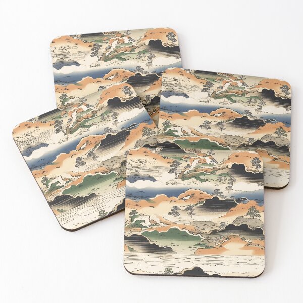 Item preview, Japanese Abstract Landscape Seamless Pattern designed and sold by Sturdust.