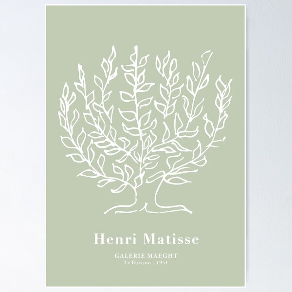 Item preview, Matisse Sage Green Print Exhibition Poster designed and sold by MyPosterStudios.