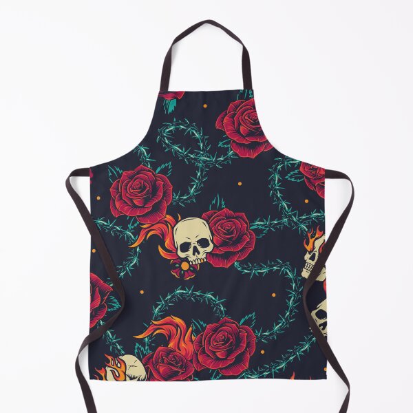 Item preview, Skull Roses Tattoo Pattern designed and sold by Vector Scout Lab.