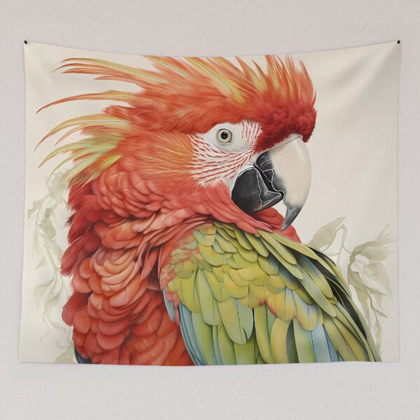 Item preview, Orange and Green Parrot Wall Art parrot phone case, parrot t shirt designed and sold by Kristylynn757.