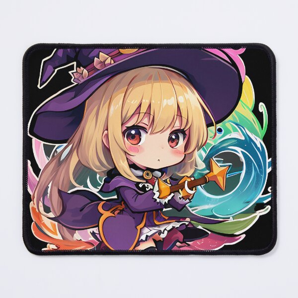 Item preview, A chibi witch with a star wand - Honcus poncus designed and sold by GiftMonkey.