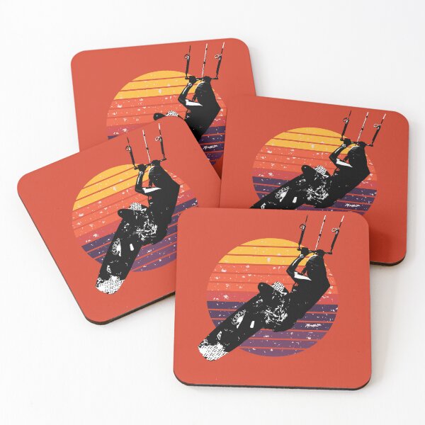 Item preview, Kitesurf Action Artistic Kitesurfer Vintage Sunset Retro Sunrise designed and sold by taiche.