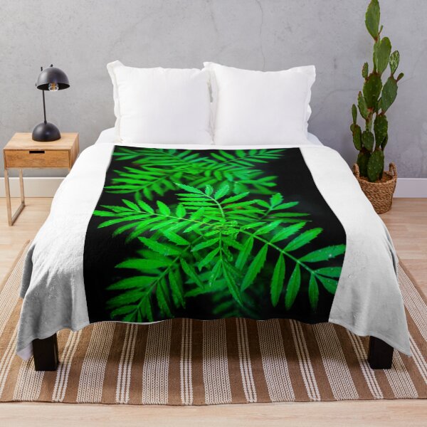 Item preview, Green summer plants on black background designed and sold by olena2552.