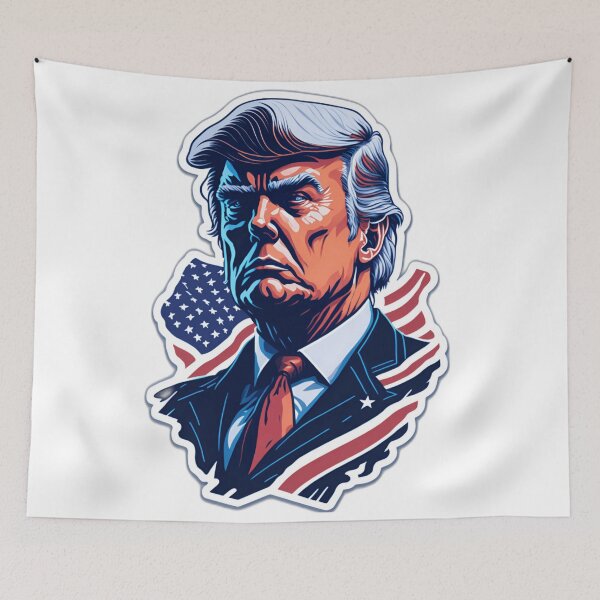 Item preview, Trump 2024 Stickers - Parody Designs for Political Commentary designed and sold by artblocksai.