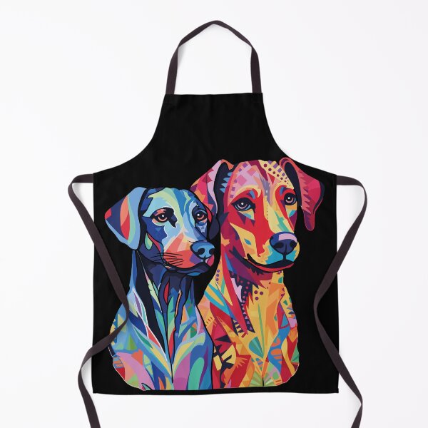 Artikelvorschau, Lebhafte und farbenfroh gemusterte Hundesilhouetten entworfen und verkauft von TheFrenchVegan.