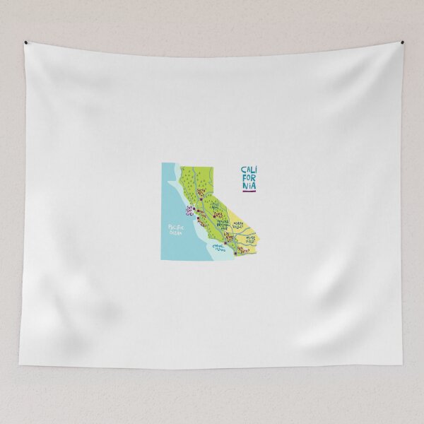 Item preview, Beautiful map of California designed and sold by Lovedigitalart.