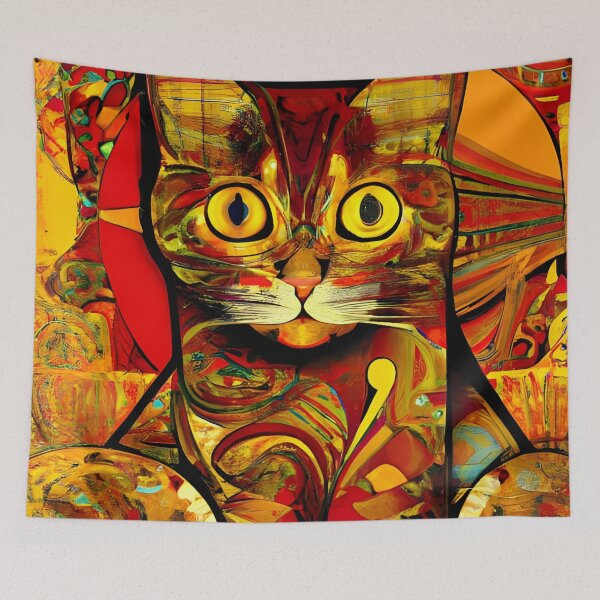 Item preview, Vintage Louis Wain Style Cat  designed and sold by PC-artist.