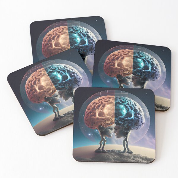 Item preview, Human brain abstract illustration futuristic background designed and sold by stemoir.