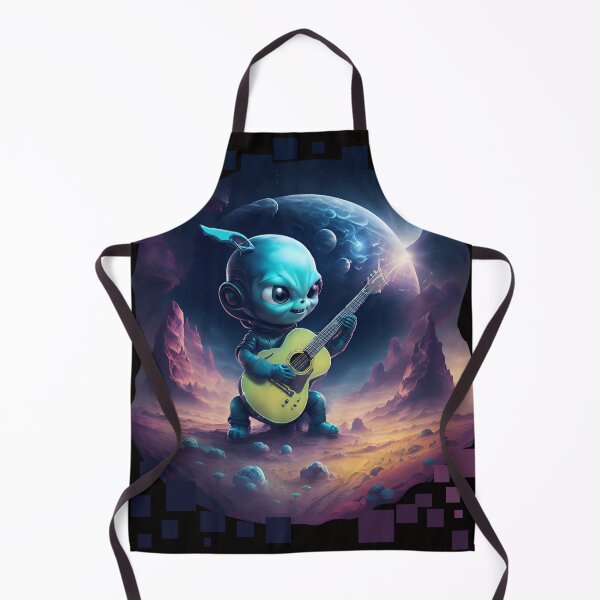 Item preview, Green Alien Playing Guitar designed and sold by ShortySparks.