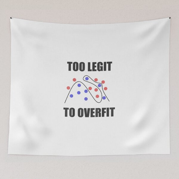 Item preview, Too Legit To Overfit  T Shirts For Data Science designed and sold by MichaelHarrisee.