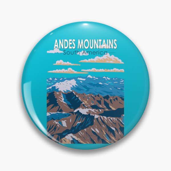 Item preview, Andes Mountains South America Travel Art Vintage designed and sold by KrisSidDesigns.