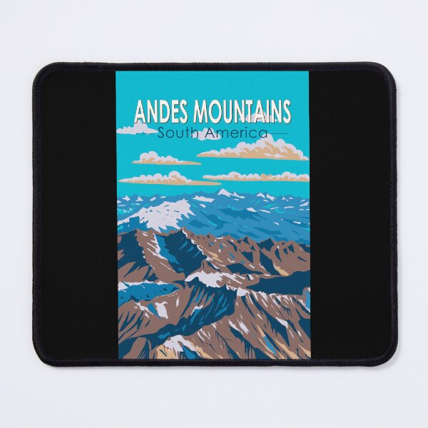 Item preview, Andes Mountains South America Travel Art Vintage designed and sold by KrisSidDesigns.