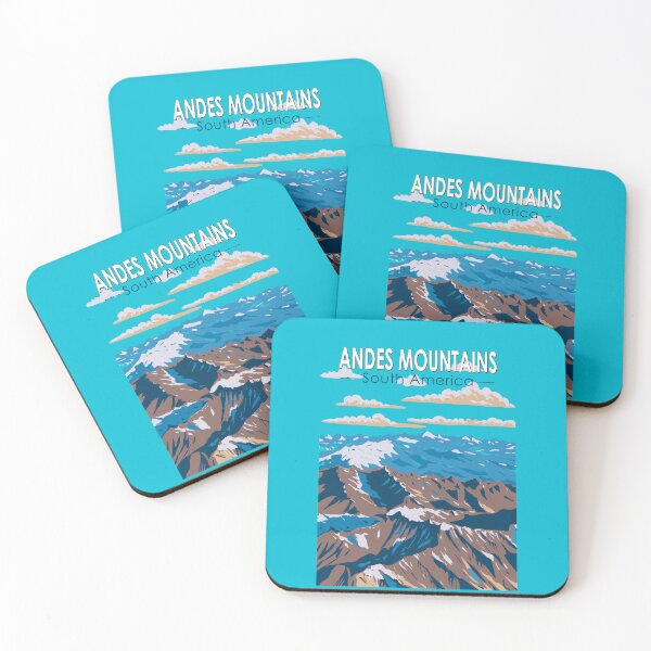 Item preview, Andes Mountains South America Travel Art Vintage designed and sold by KrisSidDesigns.