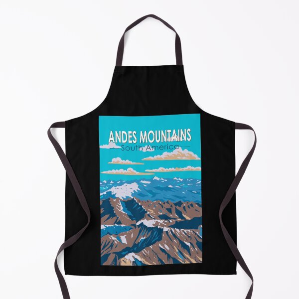 Item preview, Andes Mountains South America Travel Art Vintage designed and sold by KrisSidDesigns.