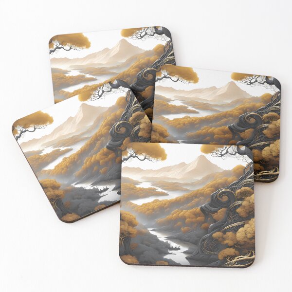 Item preview, Dark Gold Landscape designed and sold by Vibranta Studio.