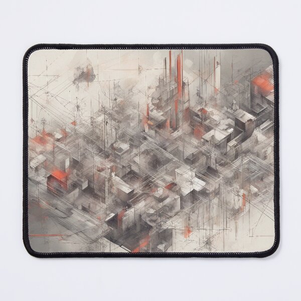 Item preview, abstract buildings, art paintings, AI generated designed and sold by Woodoartdesign.