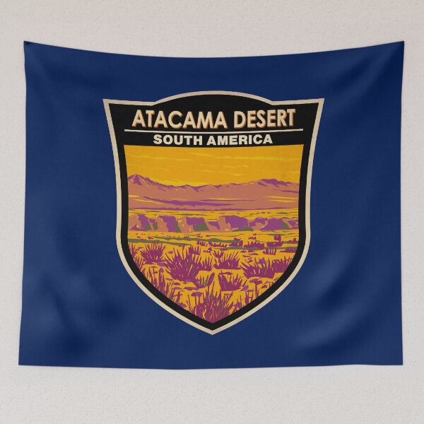 Item preview, Atacama Desert Sunset South America Travel Art Badge designed and sold by KrisSidDesigns.