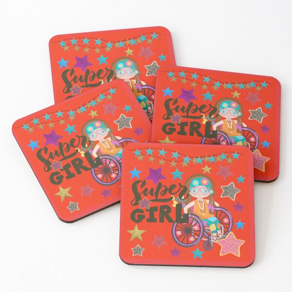 Item preview, Super Girl Chic, Girl In Wheel Chair With Stars -Super Girl designed and sold by Livn2laugh.