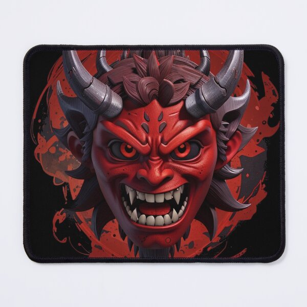 Item preview, Demon Fanged Oni Mask Red  designed and sold by TrendyPalette.