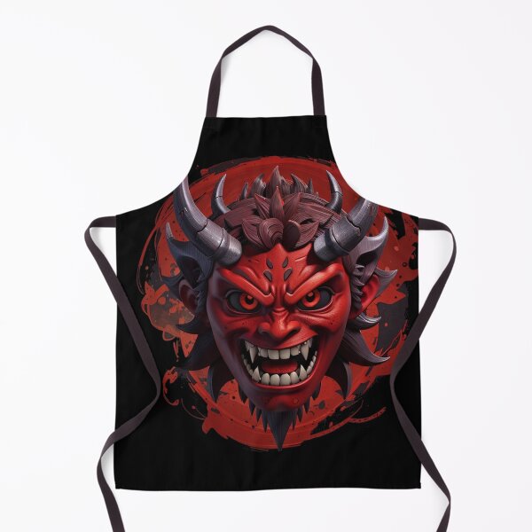 Item preview, Demon Fanged Oni Mask Red designed and sold by TrendyPalette.