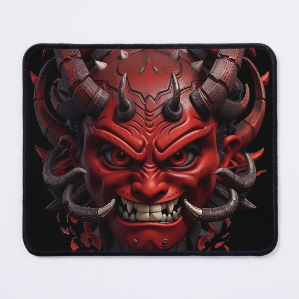 Item preview, Demon Fanged Oni Mask Red  designed and sold by TrendyPalette.