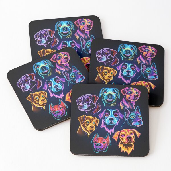 Item preview, neon dogs designed and sold by RodoArtDs.