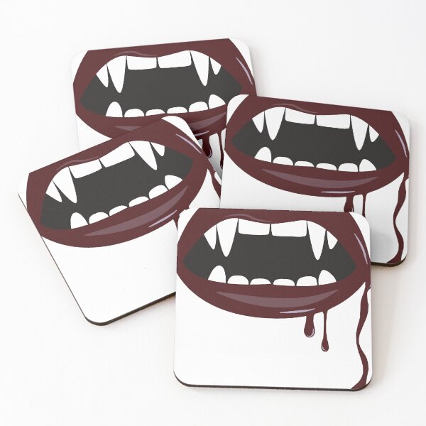 Item preview, Gothic Dripping Red Lips With Fangs designed and sold by bensantoso.