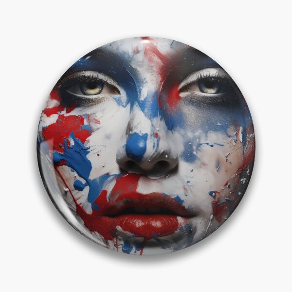 Item preview, Abstract Art paint splatter, womans face digital print designed and sold by dcrc.