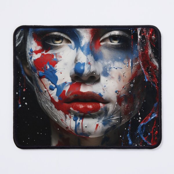 Item preview, Abstract Art paint splatter, womans face digital print designed and sold by dcrc.
