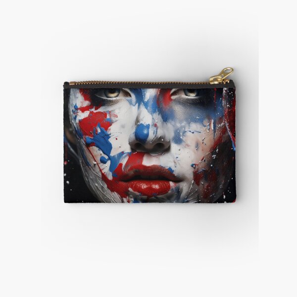 Item preview, Abstract Art paint splatter, womans face digital print designed and sold by dcrc.