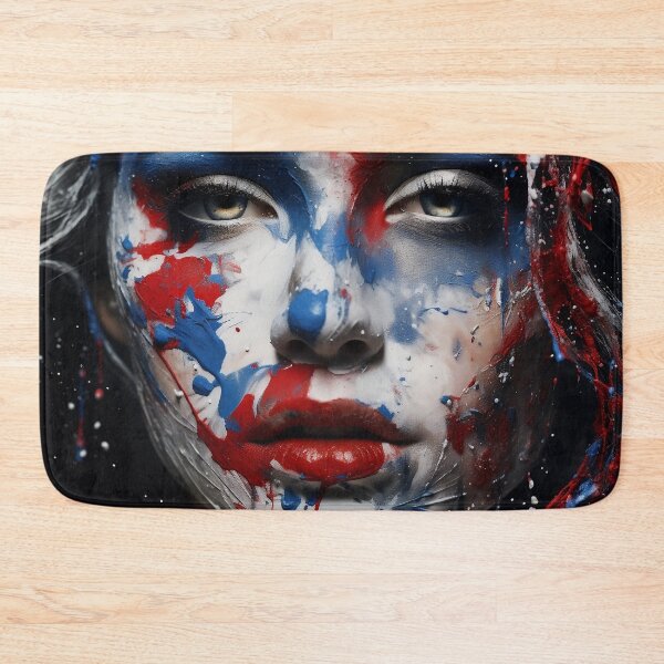 Item preview, Abstract Art paint splatter, womans face digital print designed and sold by dcrc.