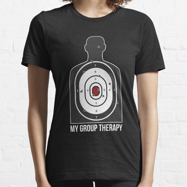 GROUP THERAPY GUN 2ND AMENDMENT TARGET SHOOTING Womens Black Sweatshirt 