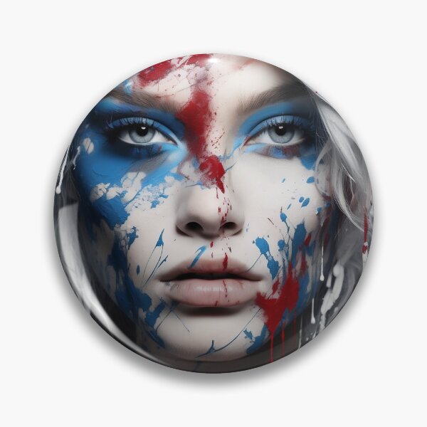 Item preview, Abstract Art paint splatter, womans face digital print designed and sold by dcrc.