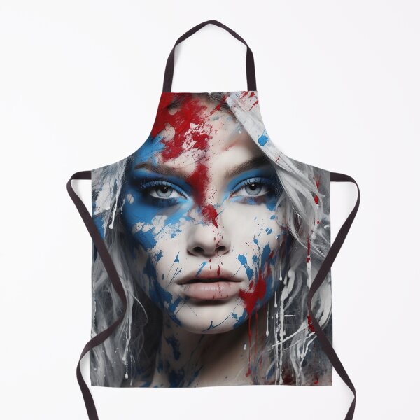 Item preview, Abstract Art paint splatter, womans face digital print designed and sold by dcrc.